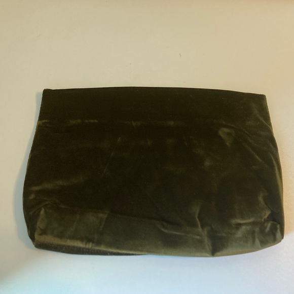 Zara Olive Green Velvet Clutch - Picture 6 of 10